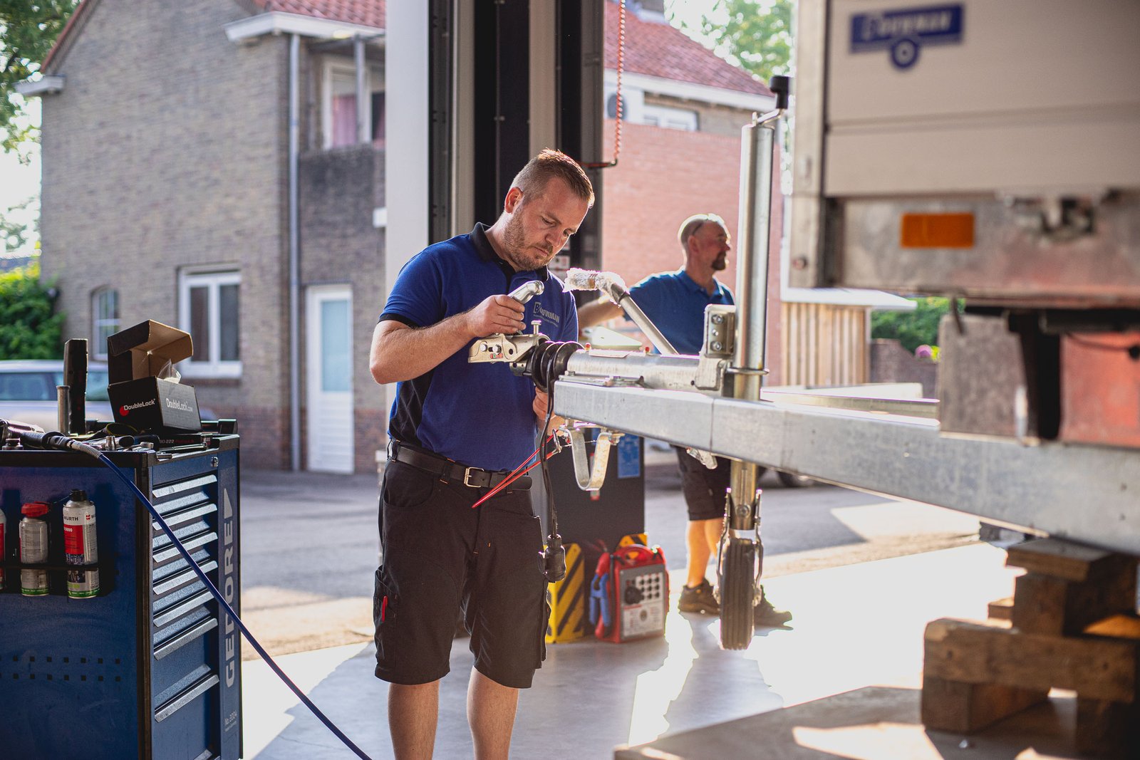 Monteren van aanhangwagen